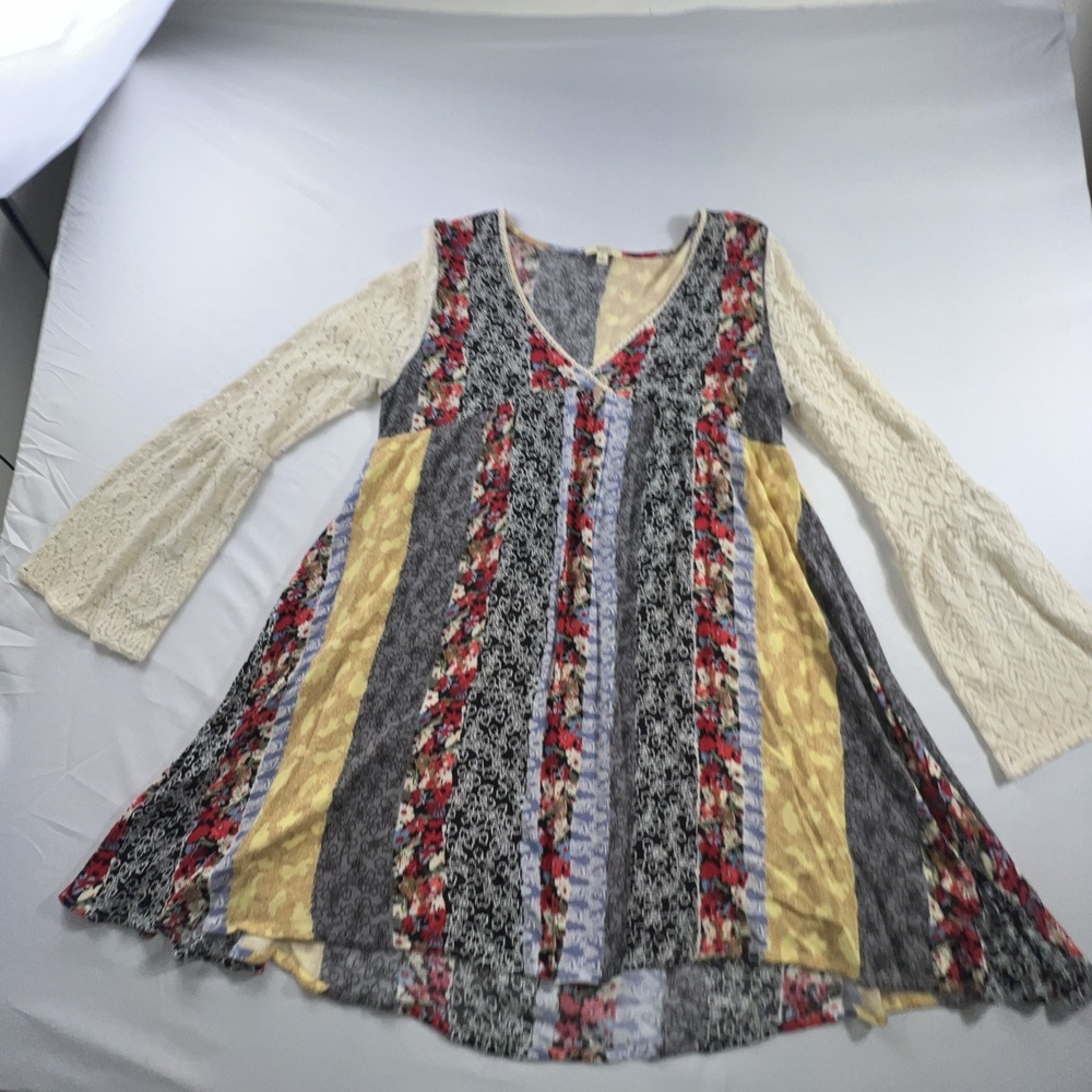 Kori America Boutique Baby Doll Dress Women's Size S Quilted Pattern BEAUTIFUL